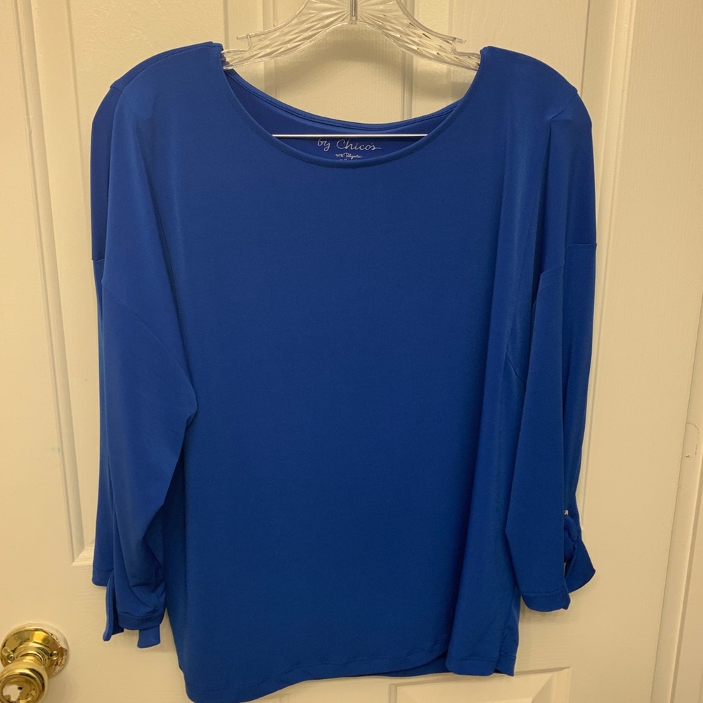 💙CHICOS BLUE BLOUSE